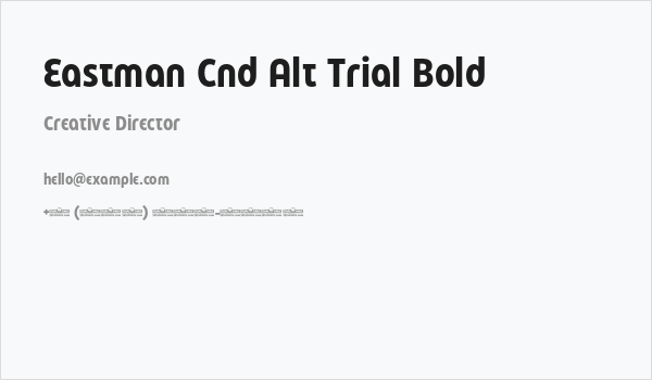 Eastman Cnd Alt Trial Bold Business Card