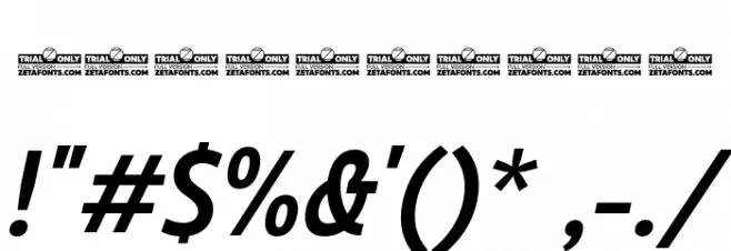 Eastman Cnd Alt Trial DmBold Ita Font OTHER CHARS