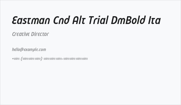 Eastman Cnd Alt Trial DmBold Ita Business Card