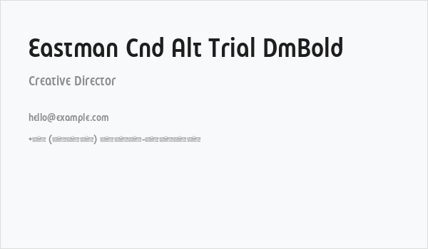 Eastman Cnd Alt Trial DmBold Business Card