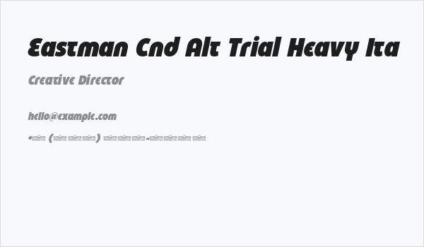 Eastman Cnd Alt Trial Heavy Ita Business Card
