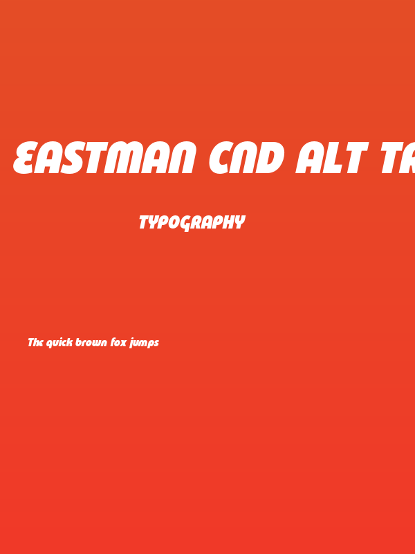 Eastman Cnd Alt Trial Heavy Ita Poster