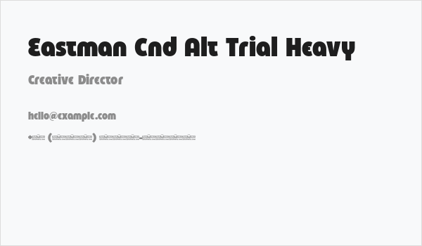 Eastman Cnd Alt Trial Heavy Business Card