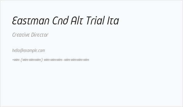 Eastman Cnd Alt Trial Ita Business Card