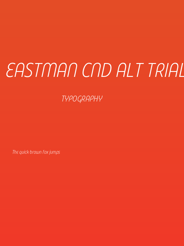 Eastman Cnd Alt Trial Light Ita Poster