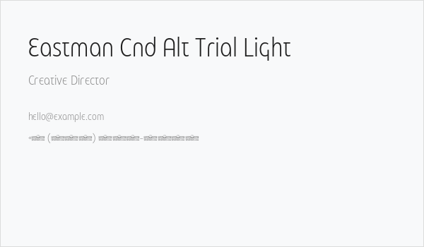 Eastman Cnd Alt Trial Light Business Card