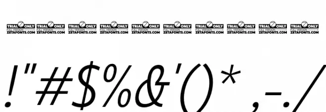 Eastman Cnd Alt Trial Offset Ita Font OTHER CHARS