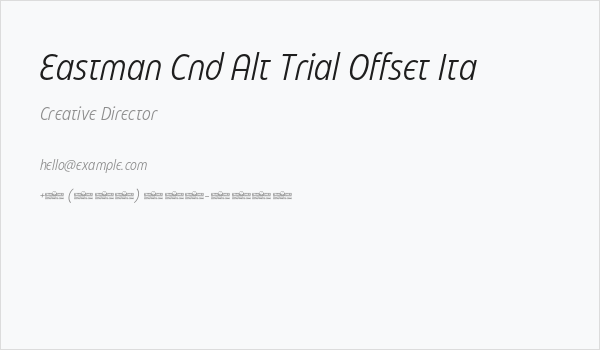 Eastman Cnd Alt Trial Offset Ita Business Card
