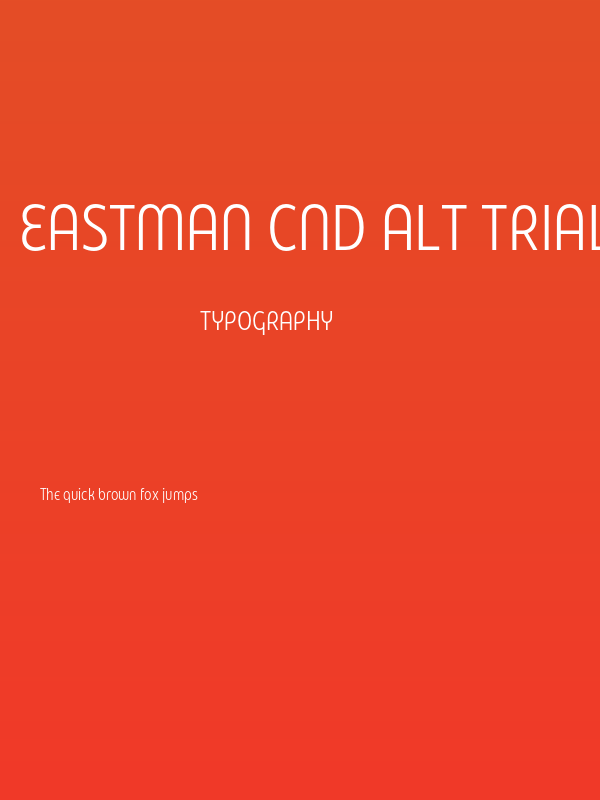 Eastman Cnd Alt Trial Offset Poster