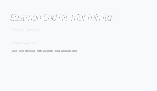 Eastman Cnd Alt Trial Thin Ita Business Card