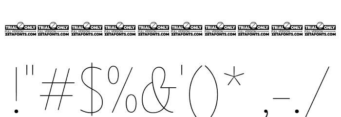 Eastman Cnd Alt Trial Thin Font OTHER CHARS