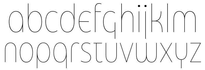 Eastman Cnd Alt Trial Thin Font LOWERCASE