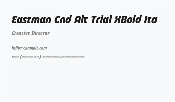 Eastman Cnd Alt Trial XBold Ita Business Card