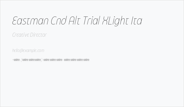 Eastman Cnd Alt Trial XLight Ita Business Card