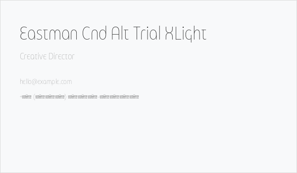 Eastman Cnd Alt Trial XLight Business Card