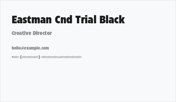 Eastman Cnd Trial Black Business Card