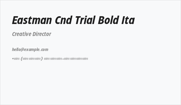 Eastman Cnd Trial Bold Ita Business Card