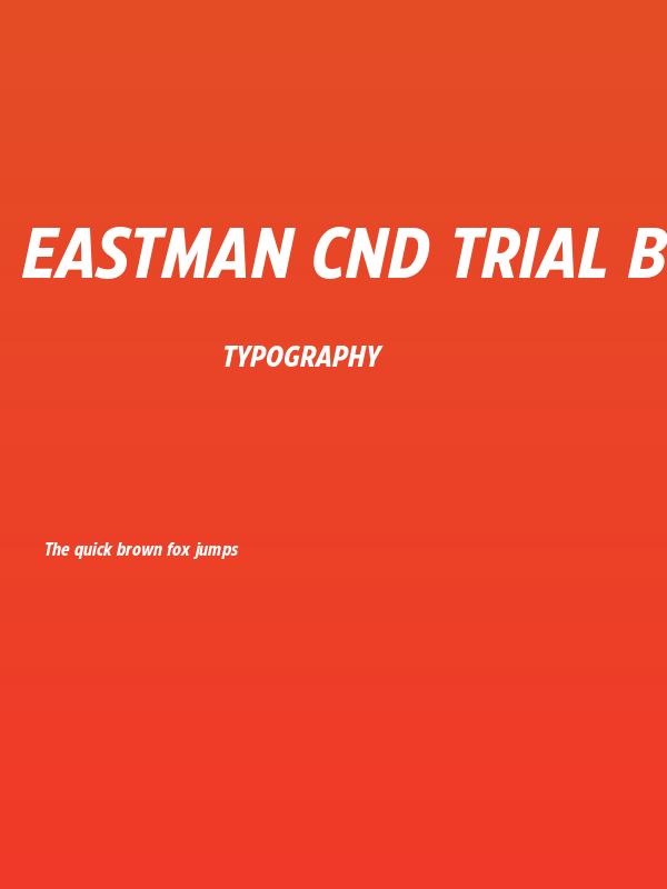 Eastman Cnd Trial Bold Ita Poster