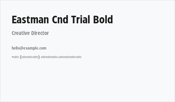 Eastman Cnd Trial Bold Business Card