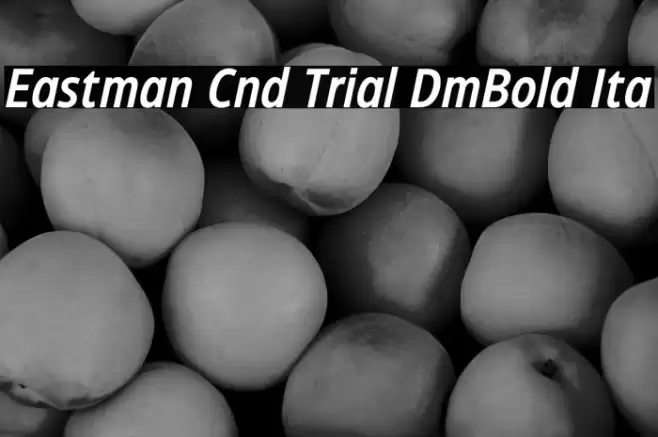 Eastman Cnd Trial DmBold Ita Font examples