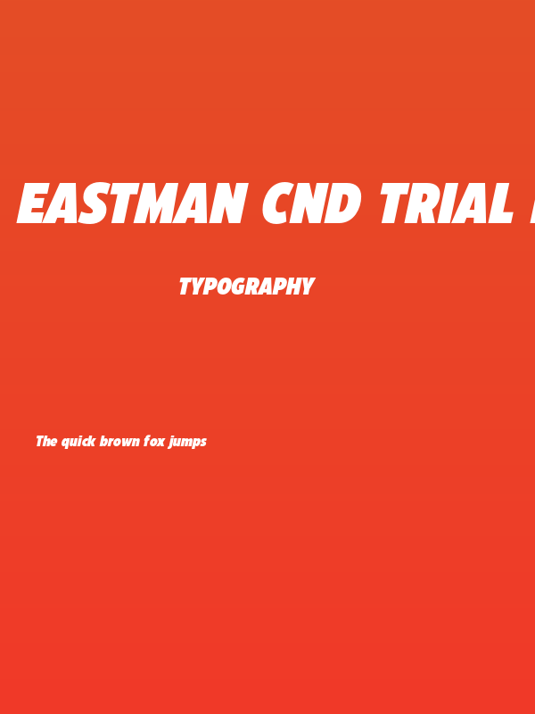 Eastman Cnd Trial Heavy Ita Poster