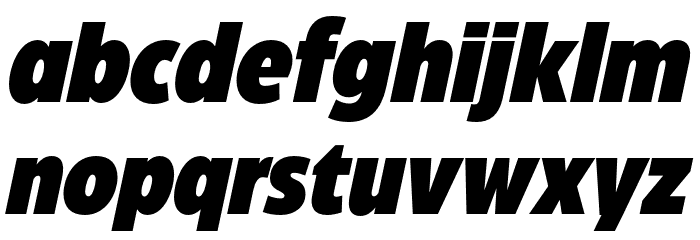 Eastman Cnd Trial Heavy Ita Font LOWERCASE