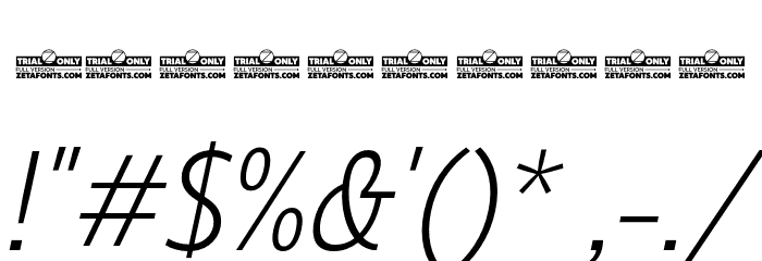 Eastman Cnd Trial Light Ita Font OTHER CHARS