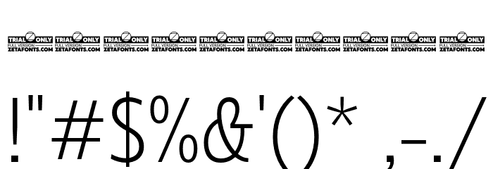 Eastman Cnd Trial Light Font OTHER CHARS