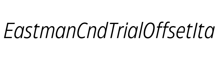 Eastman Cnd Trial Offset Ita  font caratteri gratis