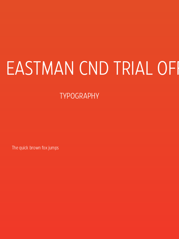 Eastman Cnd Trial Offset Poster