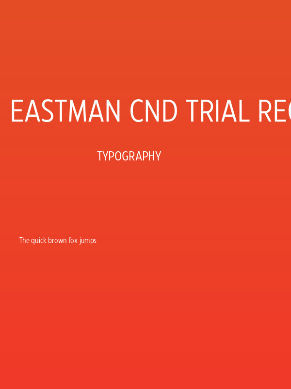 Eastman Cnd Trial Regular Poster
