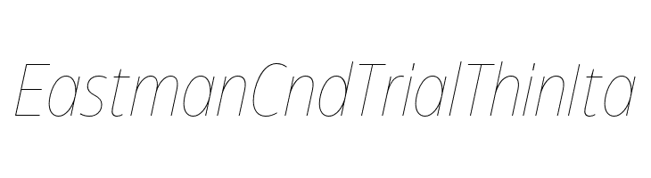 Eastman Cnd Trial Thin Ita  font caratteri gratis