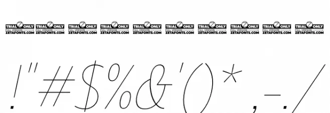 Eastman Cnd Trial Thin Ita Font OTHER CHARS