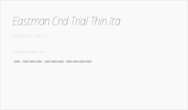 Eastman Cnd Trial Thin Ita Business Card