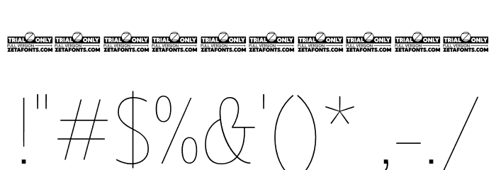 Eastman Cnd Trial Thin Font OTHER CHARS