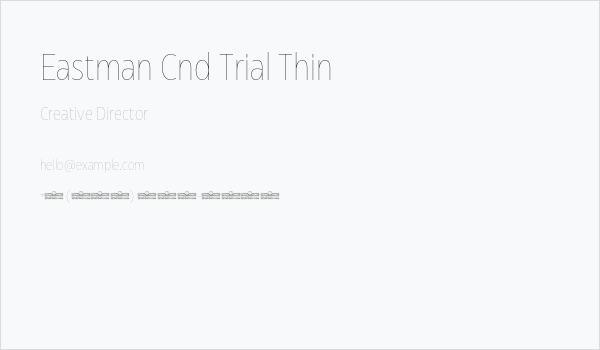 Eastman Cnd Trial Thin Business Card