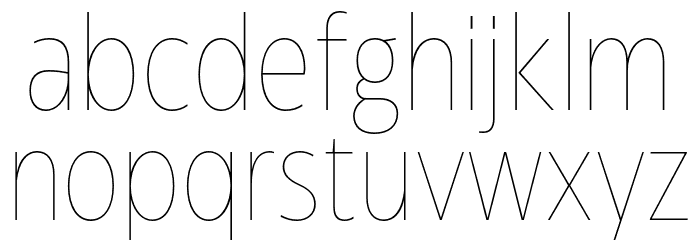 Eastman Cnd Trial Thin Font LOWERCASE