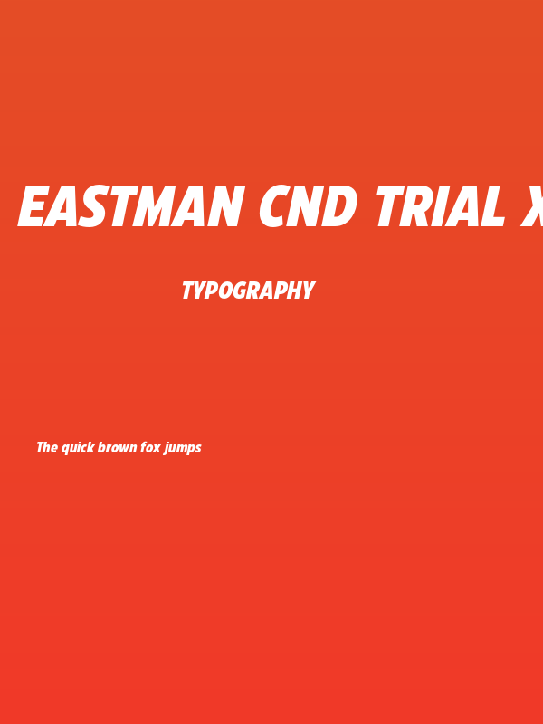Eastman Cnd Trial XBold Ita Poster