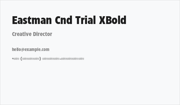 Eastman Cnd Trial XBold Business Card