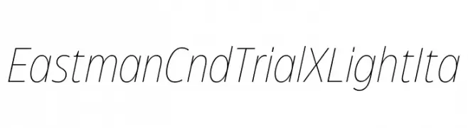 Eastman Cnd Trial XLight Ita  免费字体下载