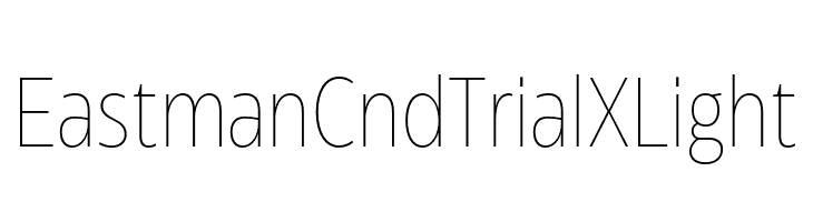 Eastman Cnd Trial XLight  Frei Schriftart Herunterladen