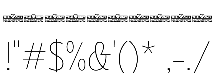 Eastman Cnd Trial XLight Font OTHER CHARS