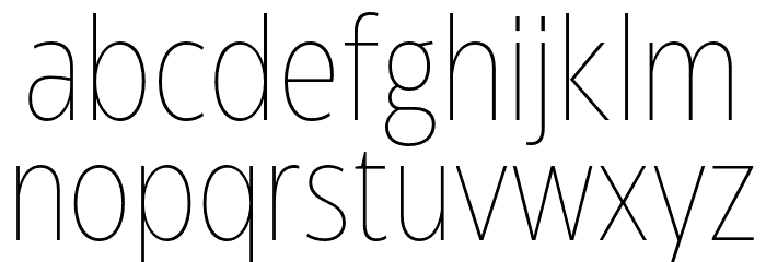 Eastman Cnd Trial XLight Font LOWERCASE