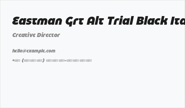 Eastman Grt Alt Trial Black Ita Business Card