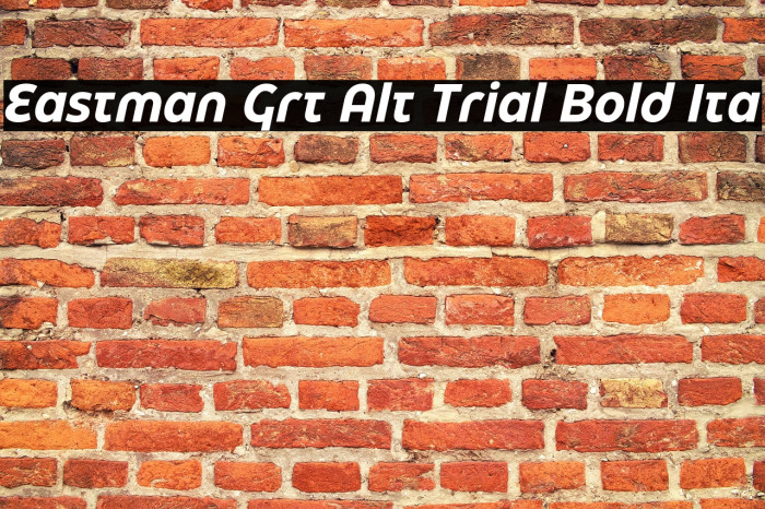 Eastman Grt Alt Trial Bold Ita Example 2