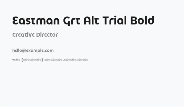 Eastman Grt Alt Trial Bold Business Card