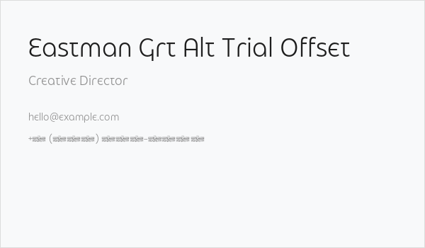 Eastman Grt Alt Trial Offset Business Card