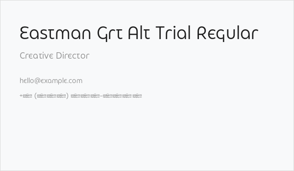 Eastman Grt Alt Trial Regular Business Card