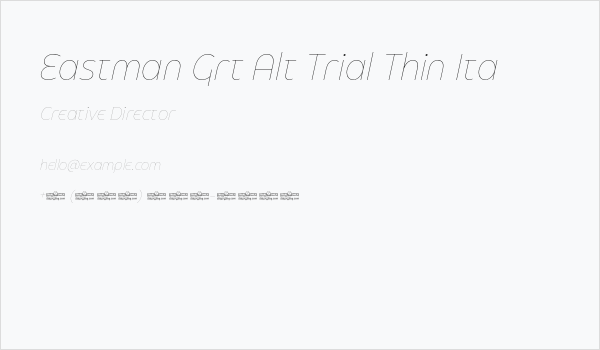 Eastman Grt Alt Trial Thin Ita Business Card