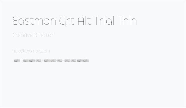 Eastman Grt Alt Trial Thin Business Card